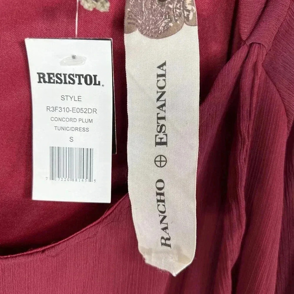 Rancho Estancia NWT Womens S Oversized Dress Sheer Lace Bell Sleeves Lined Boho - Picture 14 of 16